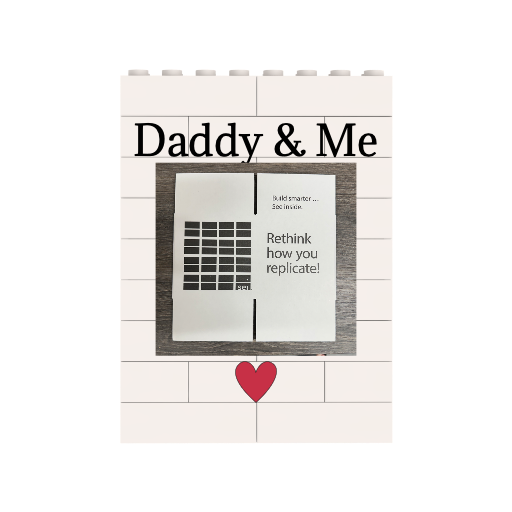 'Daddy & Me' Personalised Photo Block, Made from LEGO® Bricks