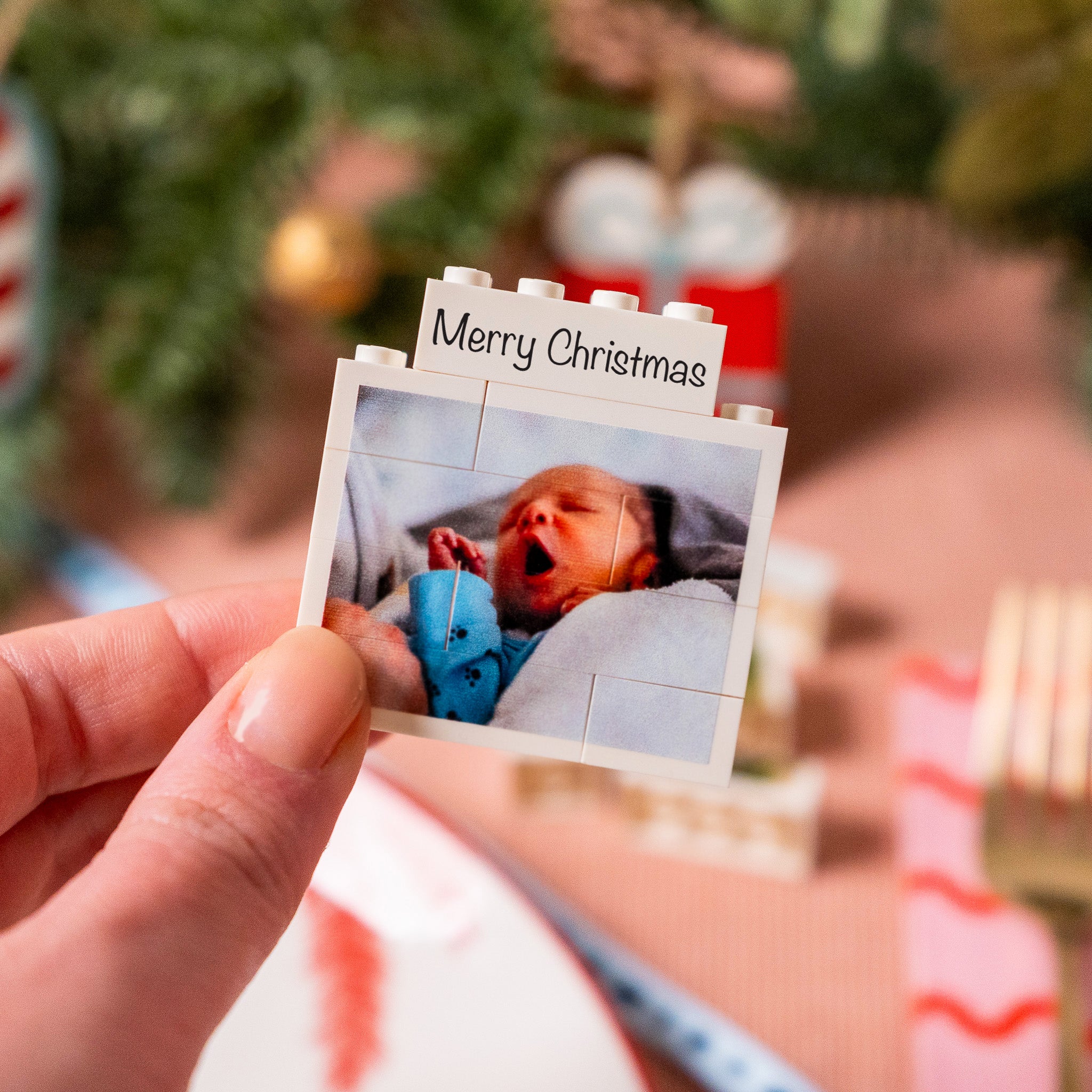 Personalised LEGO® Brick Photo Christmas Cracker Kit with 4 mini puzzles