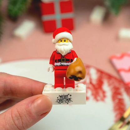 Small handmade LEGO® brick Santa gift perfect for stockings and Secret Santa