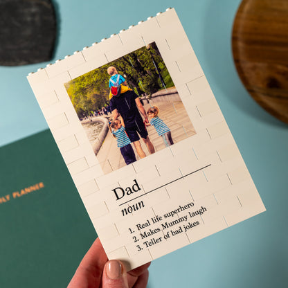 LEGO® Brick personalised dad gift – playful, nostalgic, and heartfelt keepsake for Dads, Grandads, Stepdads, or Dog Dads