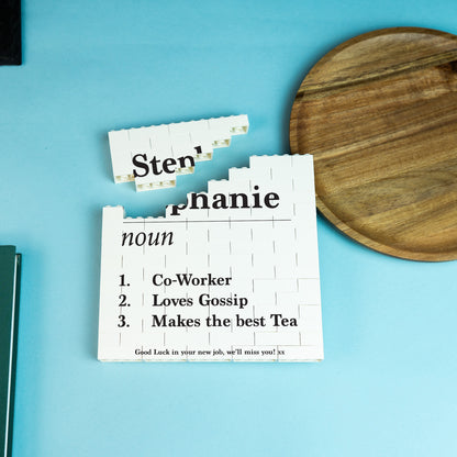 LEGO® Brick photo block – fun and meaningful personalised gift for farewell, teacher gifts, weddings, or parties